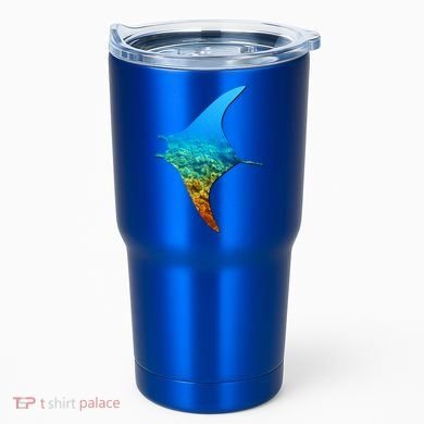 Manta Ray Silhouette Earth Day And Ocean Week Gift Tumbler