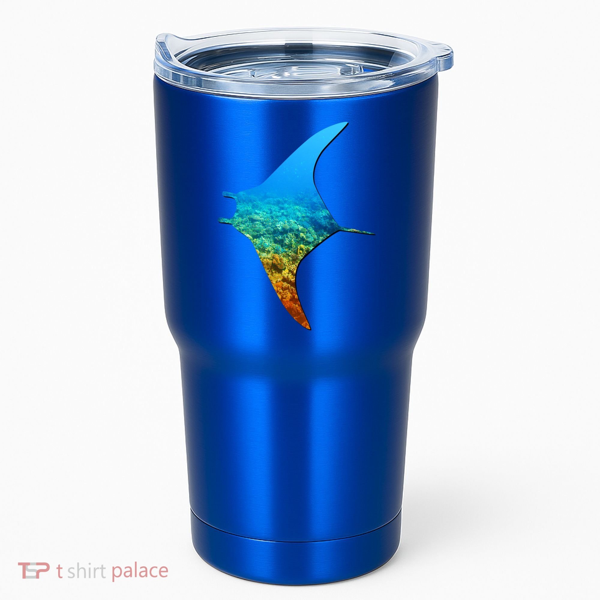Manta Ray Silhouette Earth Day And Ocean Week Gift Tumbler