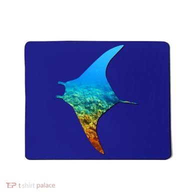 Manta Ray Silhouette Earth Day And Ocean Week Gift Mousepad