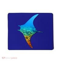 Manta Ray Silhouette Earth Day And Ocean Week Gift Mousepad thumb 0