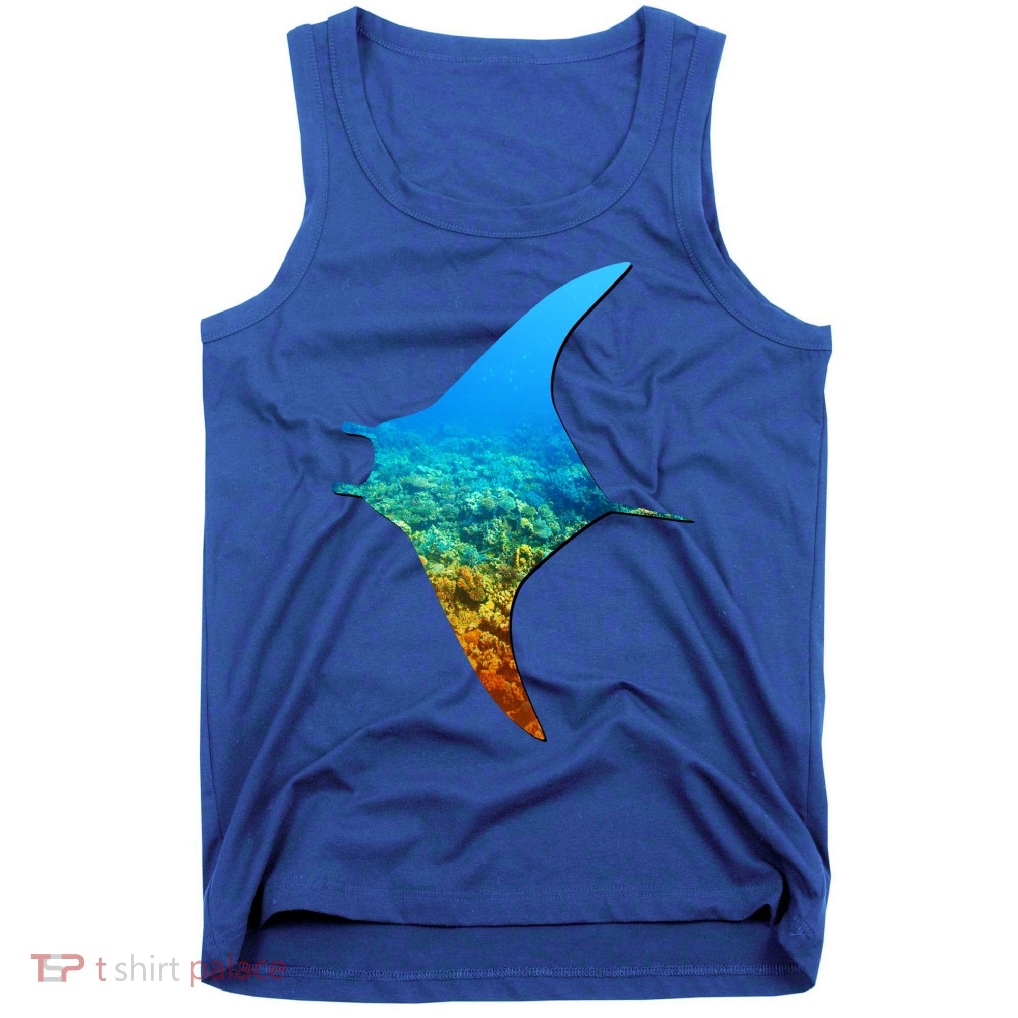 Manta Ray Silhouette Earth Day And Ocean Week Gift Tank Top