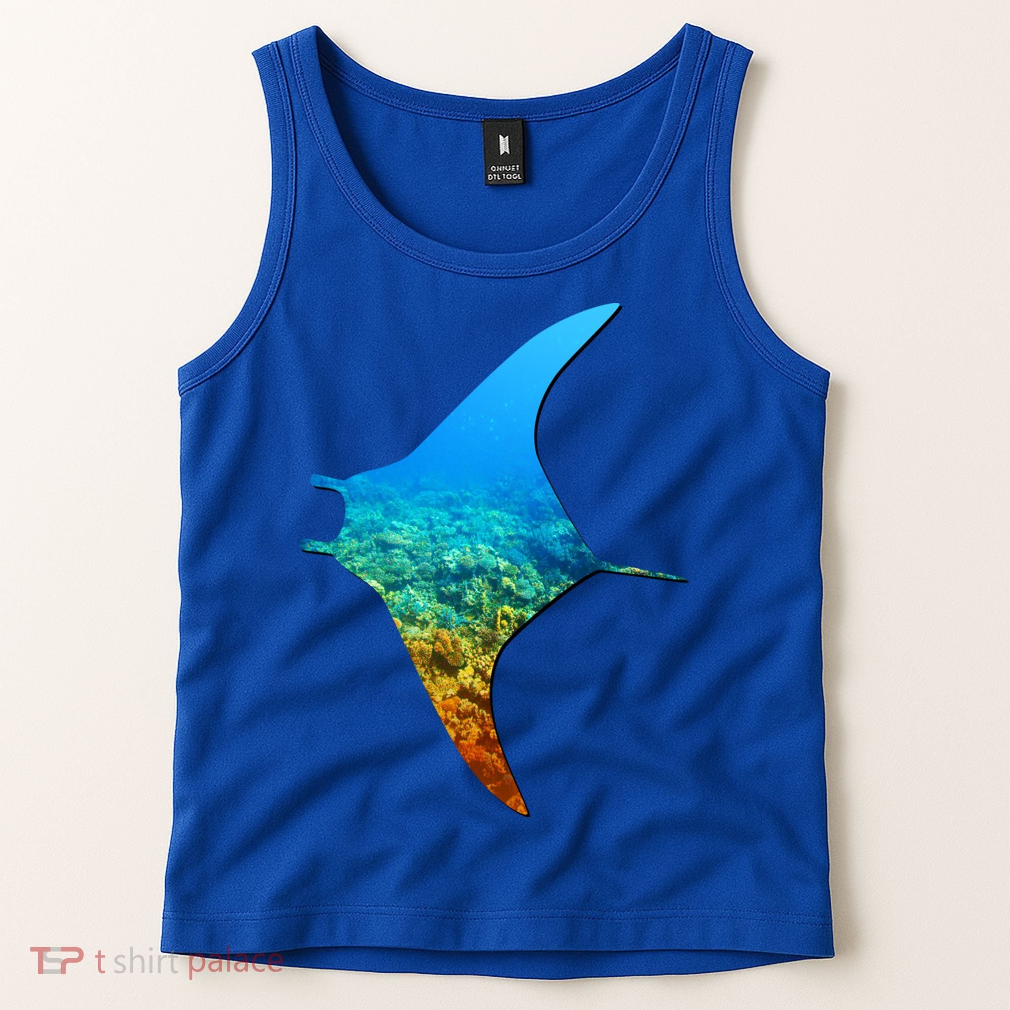 Manta Ray Silhouette Earth Day And Ocean Week Gift Tank Top