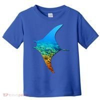 Manta Ray Silhouette Earth Day And Ocean Week Gift Toddler T-Shirt thumb 0