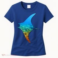Manta Ray Silhouette Earth Day And Ocean Week Gift Women's T-Shirt thumb 0