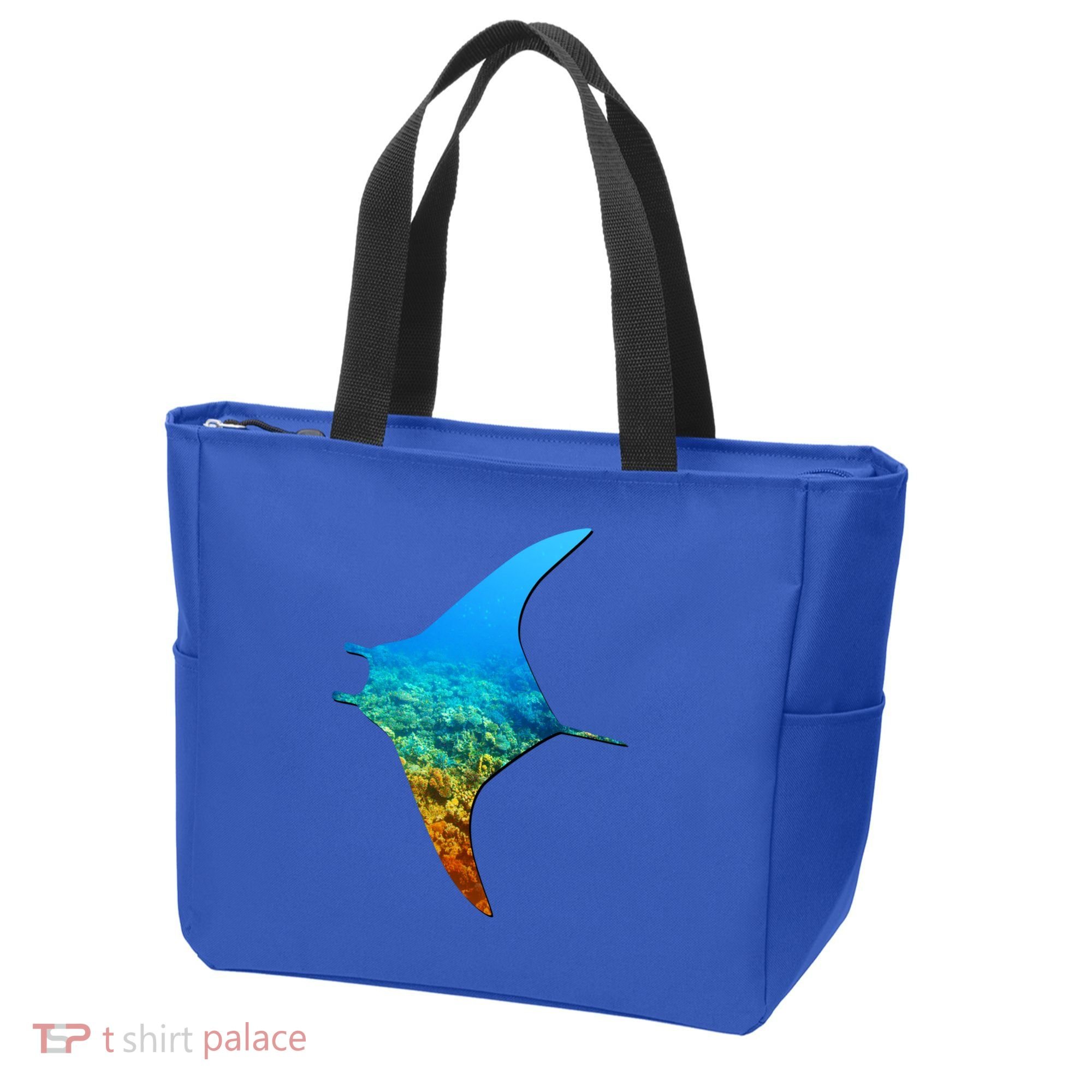 Manta Ray Silhouette Earth Day And Ocean Week Gift Tote Bag