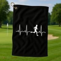Marathon Runner Saying Running Motivation Golf Towel thumb 1