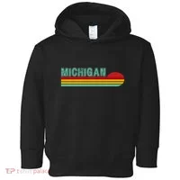Michigan Retro Sunset Logo Toddler Hoodie thumb 0