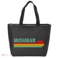 Michigan Retro Sunset Logo Tote Bag thumb 0