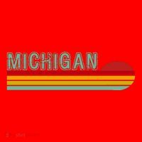 Michigan Retro Sunset Logo Santa Hat thumb 1