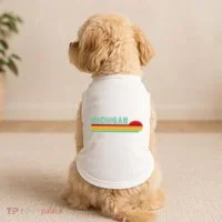Michigan Retro Sunset Logo Doggie Tank thumb 2