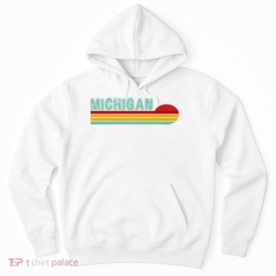 Michigan Retro Sunset Logo Hoodie