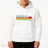 Michigan Retro Sunset Logo Hoodie thumb 2