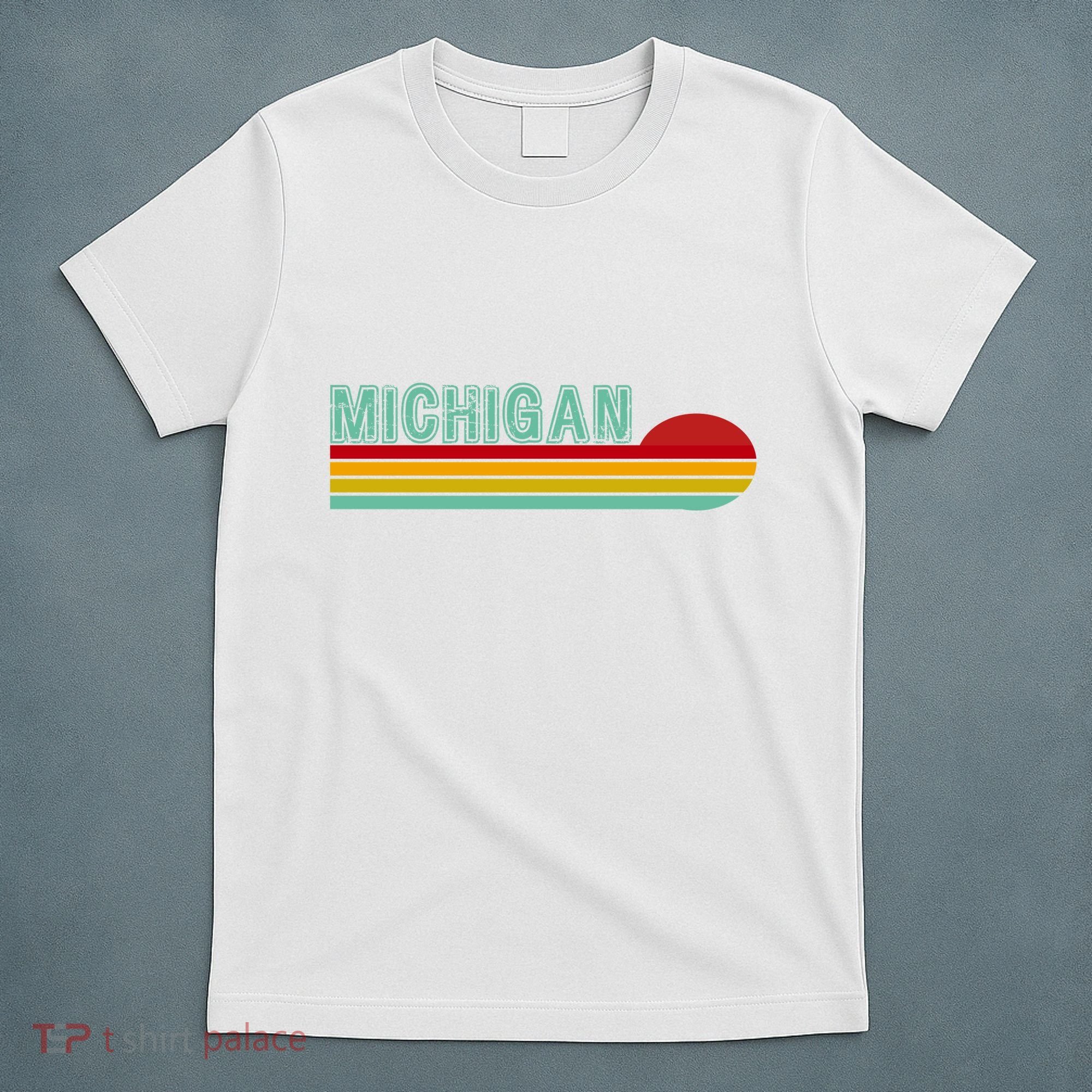 Michigan Retro Sunset Logo T-Shirt
