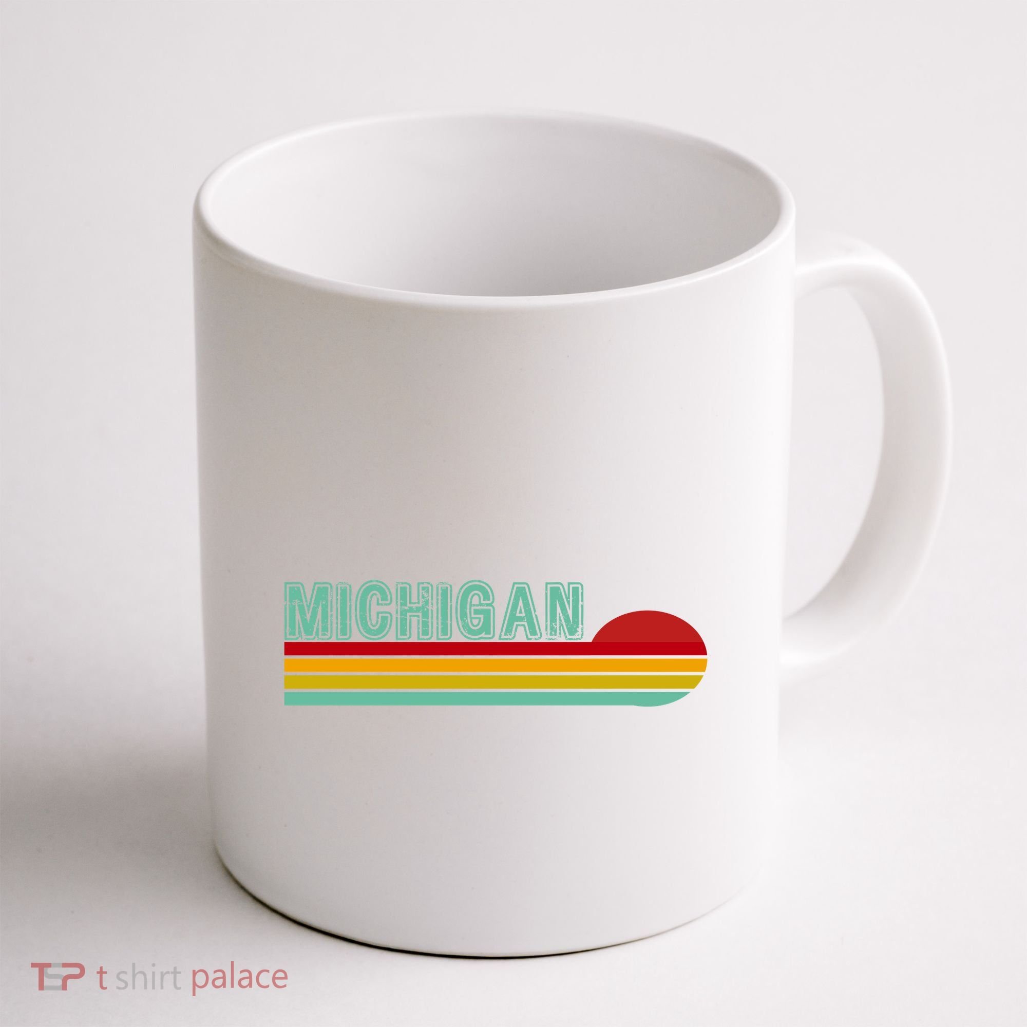 Michigan Retro Sunset Logo Coffee Mug