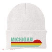 Michigan Retro Sunset Logo Beanie thumb 0