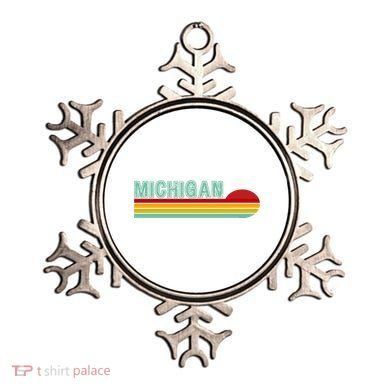 Michigan Retro Sunset Logo Ornament