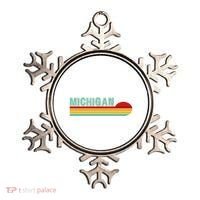 Michigan Retro Sunset Logo Ornament thumb 0