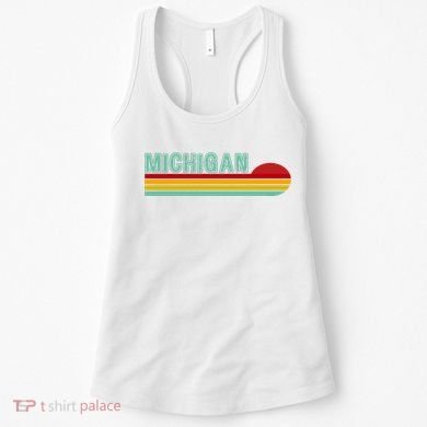 Michigan Retro Sunset Logo Women's Tank Top