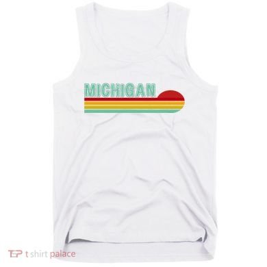 Michigan Retro Sunset Logo Tank Top