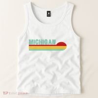 Michigan Retro Sunset Logo Tank Top thumb 2