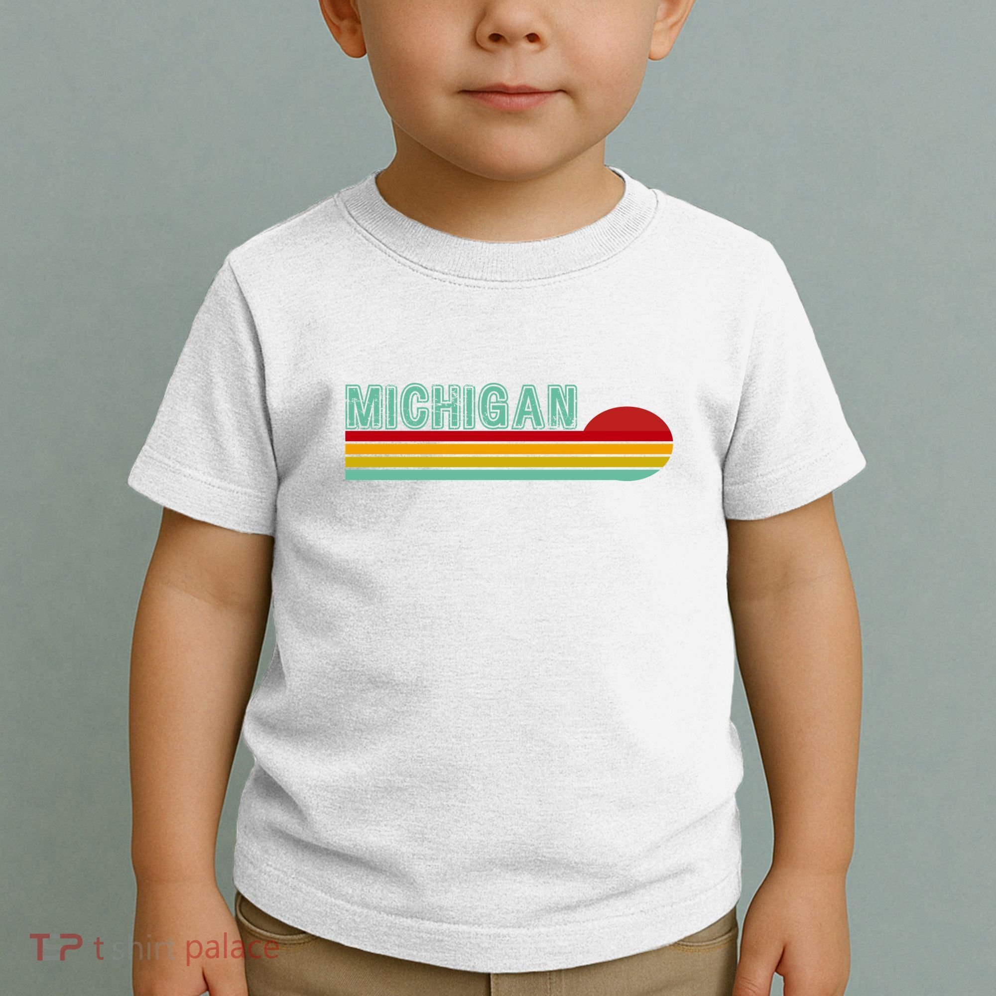 Michigan Retro Sunset Logo Toddler T-Shirt