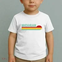 Michigan Retro Sunset Logo Toddler T-Shirt thumb 2