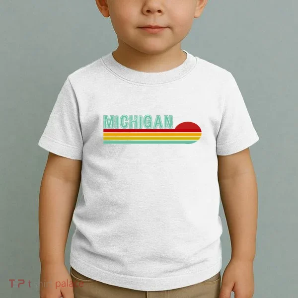 Michigan Retro Sunset Logo Toddler T-Shirt