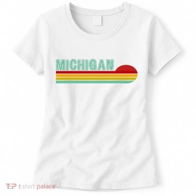 Michigan Retro Sunset Logo Women's T-Shirt