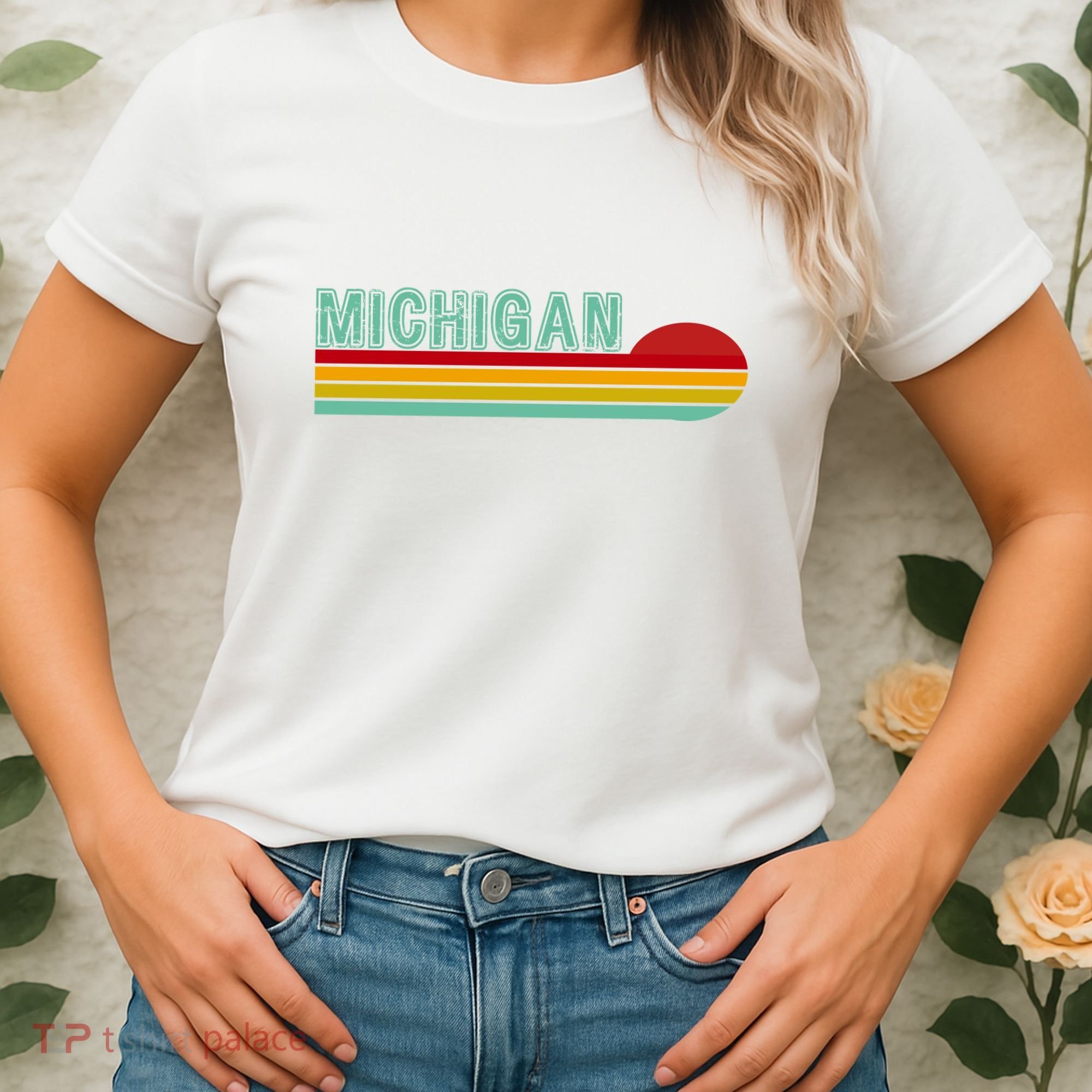 Michigan Retro Sunset Logo Women's T-Shirt