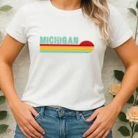 Michigan Retro Sunset Logo Women's T-Shirt thumb 2