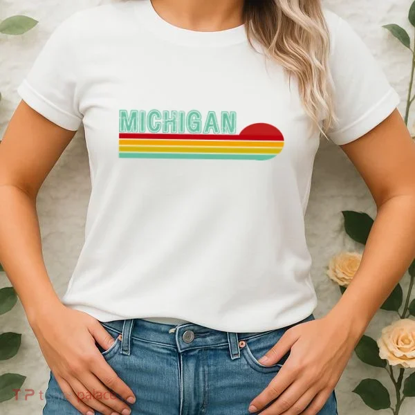 Michigan Retro Sunset Logo Women's T-Shirt