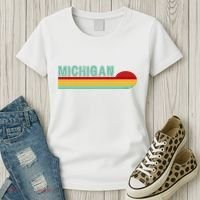 Michigan Retro Sunset Logo Women's T-Shirt thumb 3