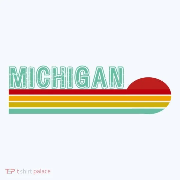 Michigan Retro Sunset Logo Women's T-Shirt