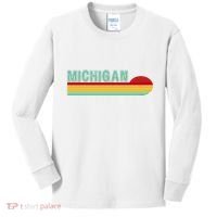 Michigan Retro Sunset Logo Kids Long Sleeve Shirt thumb 0