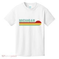 Michigan Retro Sunset Logo Kids T-Shirt thumb 0