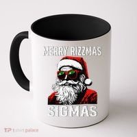 Merry Rizzmas Teens School Retro Christmas Santa Claus Coffee Mug thumb 0