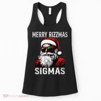 Merry Rizzmas Teens School Retro Christmas Santa Claus Women's Tank Top thumb 0