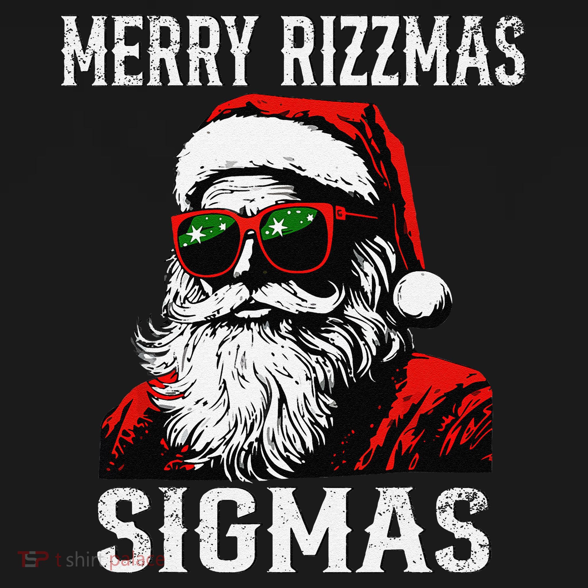 Merry Rizzmas Teens School Retro Christmas Santa Claus Women's T-Shirt