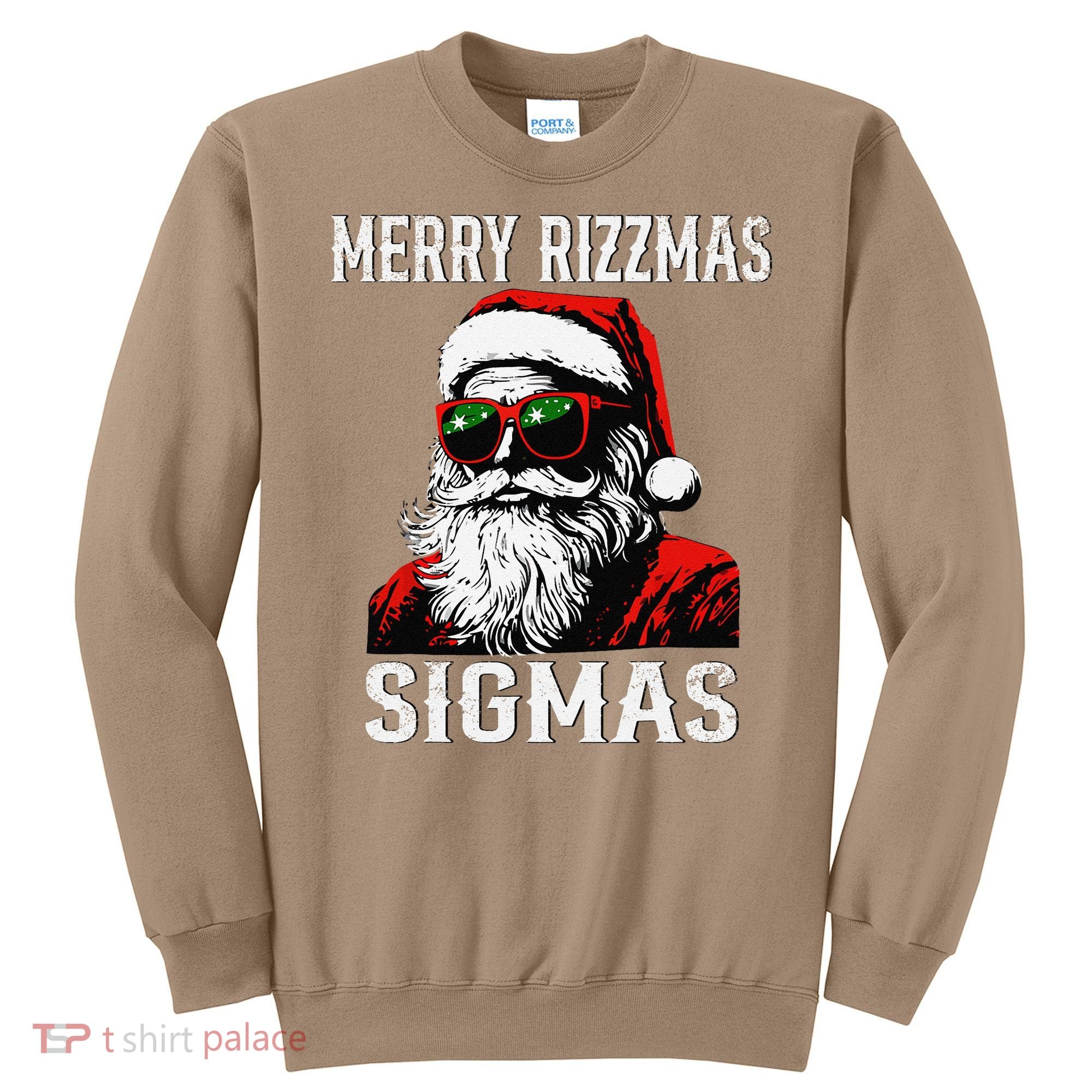 Merry Rizzmas Teens School Retro Christmas Santa Claus Sweatshirt