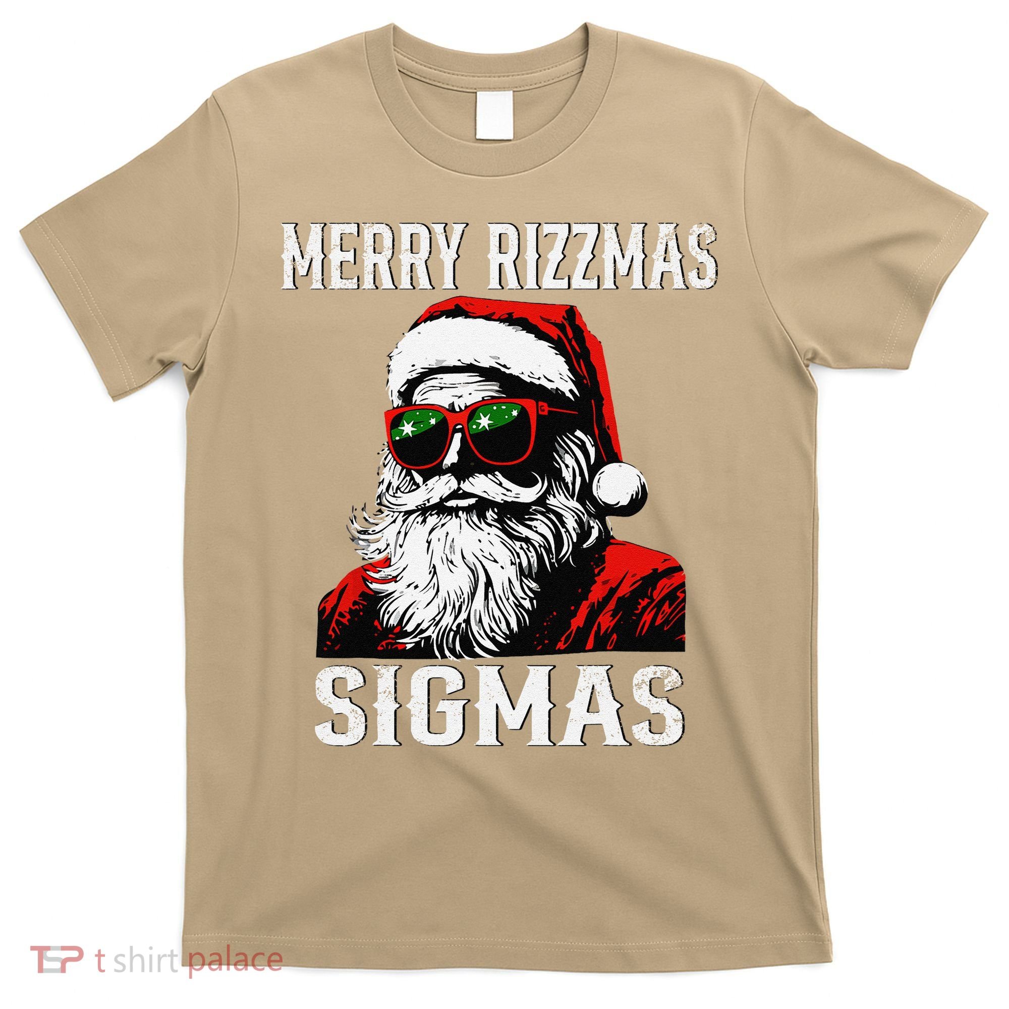 Merry Rizzmas Teens School Retro Christmas Santa Claus T-Shirt