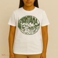Montana Retro Trout Fishing Vintage Fly Fisherman Sketch T-Shirt thumb 4