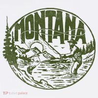 Montana Retro Trout Fishing Vintage Fly Fisherman Sketch T-Shirt thumb 7
