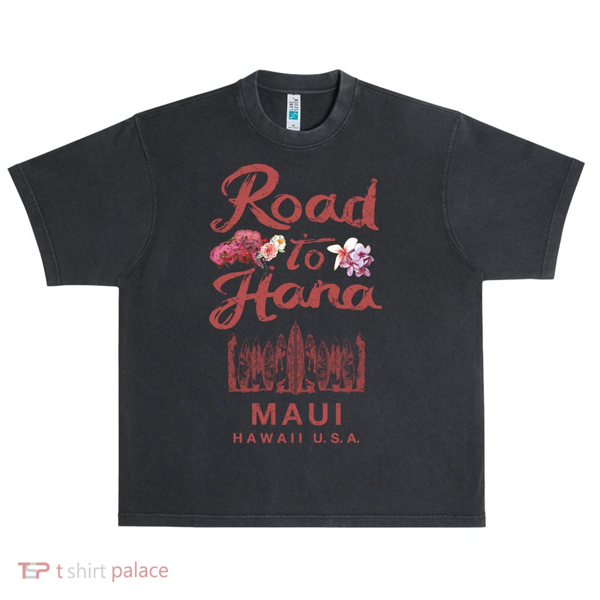 Maui Road To Hana Hawaii Retro Hawaiian Gift Urban Oversized Heavyweight T-Shirt