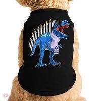 Menorasaurus Rex T Rex Dinosaur Hanukkah Gift Doggie Tank thumb 0