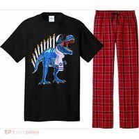 Menorasaurus Rex T Rex Dinosaur Hanukkah Gift Pajama Set thumb 0