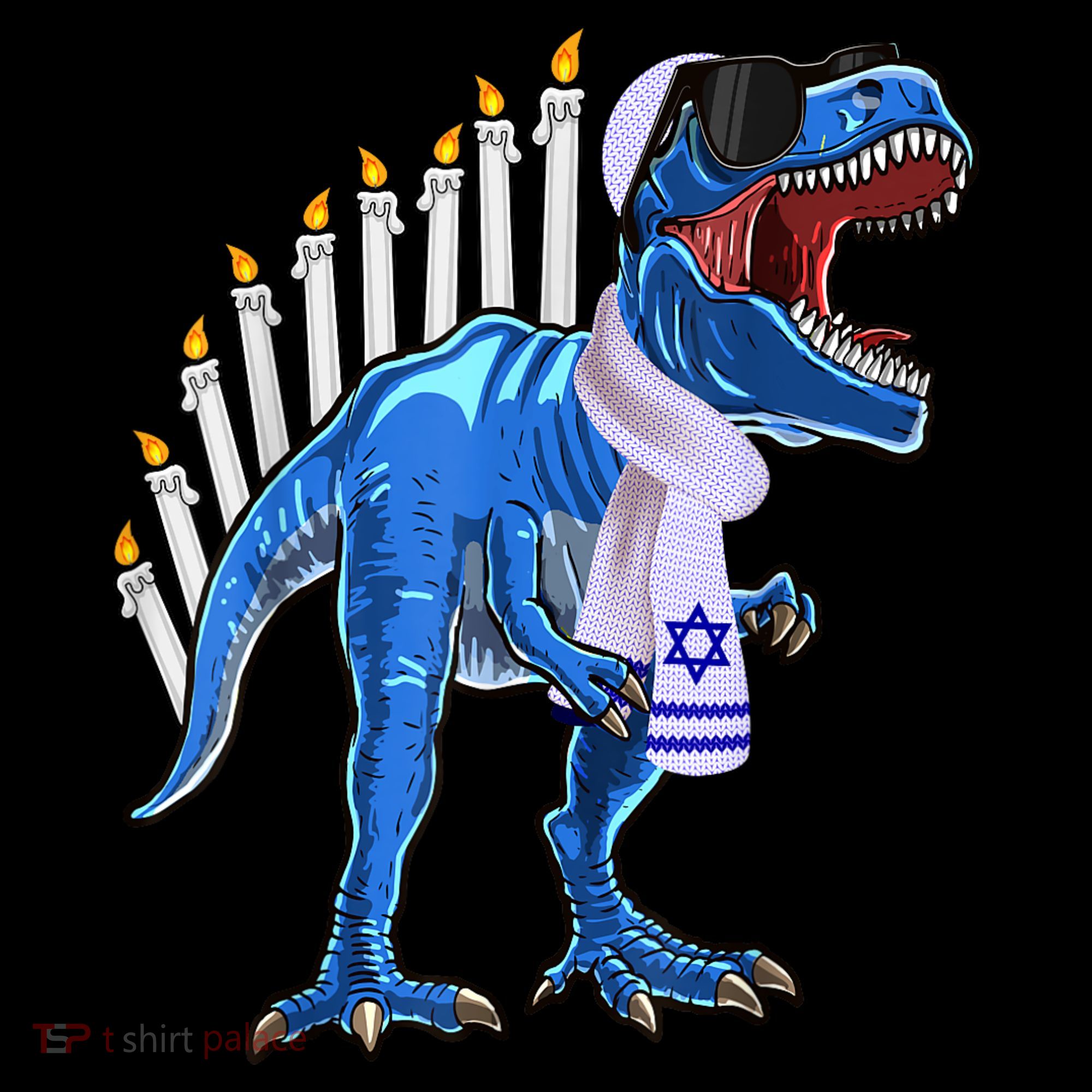 Menorasaurus Rex T Rex Dinosaur Hanukkah Gift Baby Bodysuit