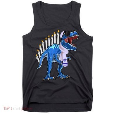 Menorasaurus Rex T Rex Dinosaur Hanukkah Gift Tank Top