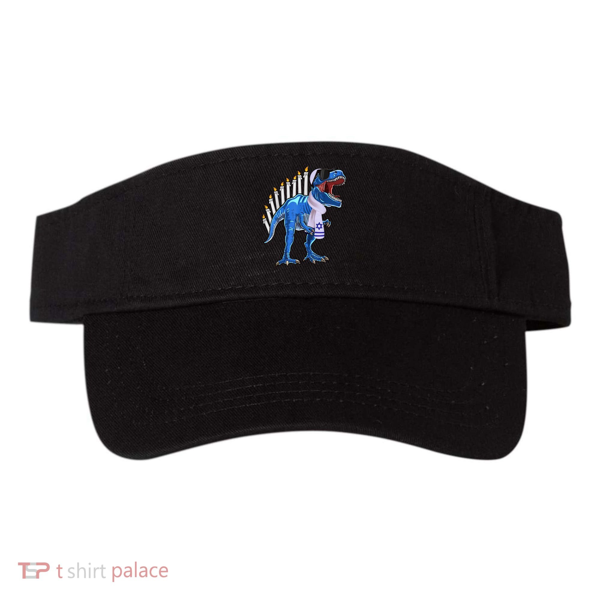 Menorasaurus Rex T Rex Dinosaur Hanukkah Gift Visor
