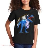 Menorasaurus Rex T Rex Dinosaur Hanukkah Gift Kids T-Shirt thumb 2