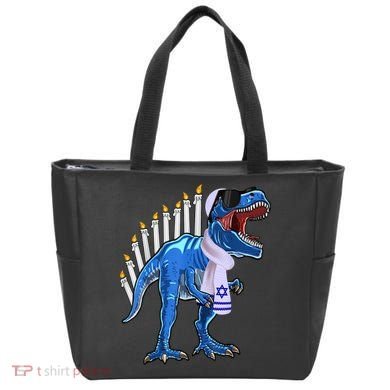 Menorasaurus Rex T Rex Dinosaur Hanukkah Gift Tote Bag